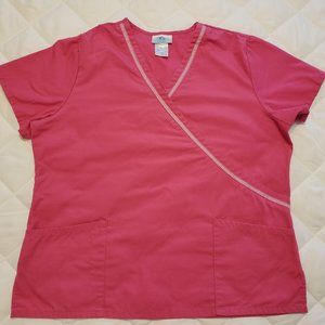 SB Scrubs Large Top- Pink
